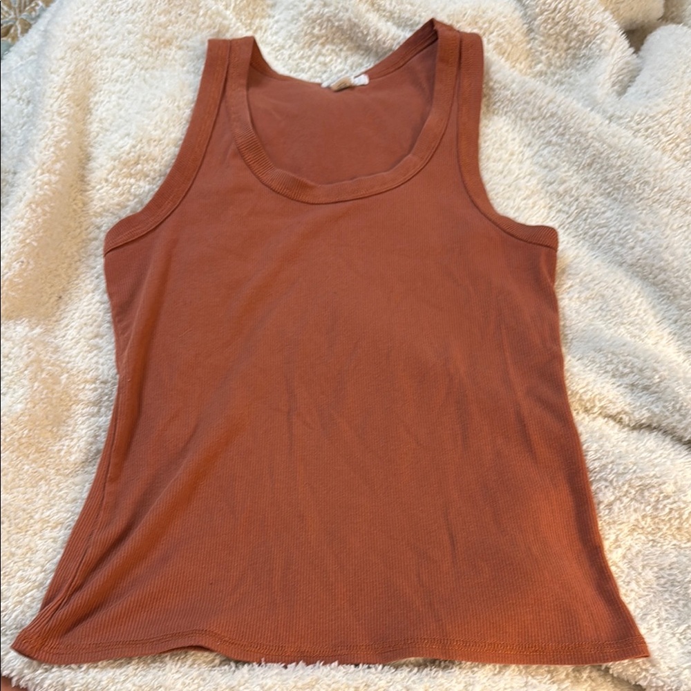 Full Tilt Red Sleeveless Ribbed Tank Top